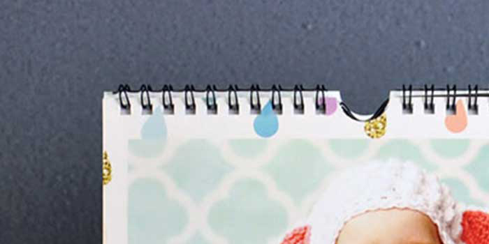personalised calendar wire bind